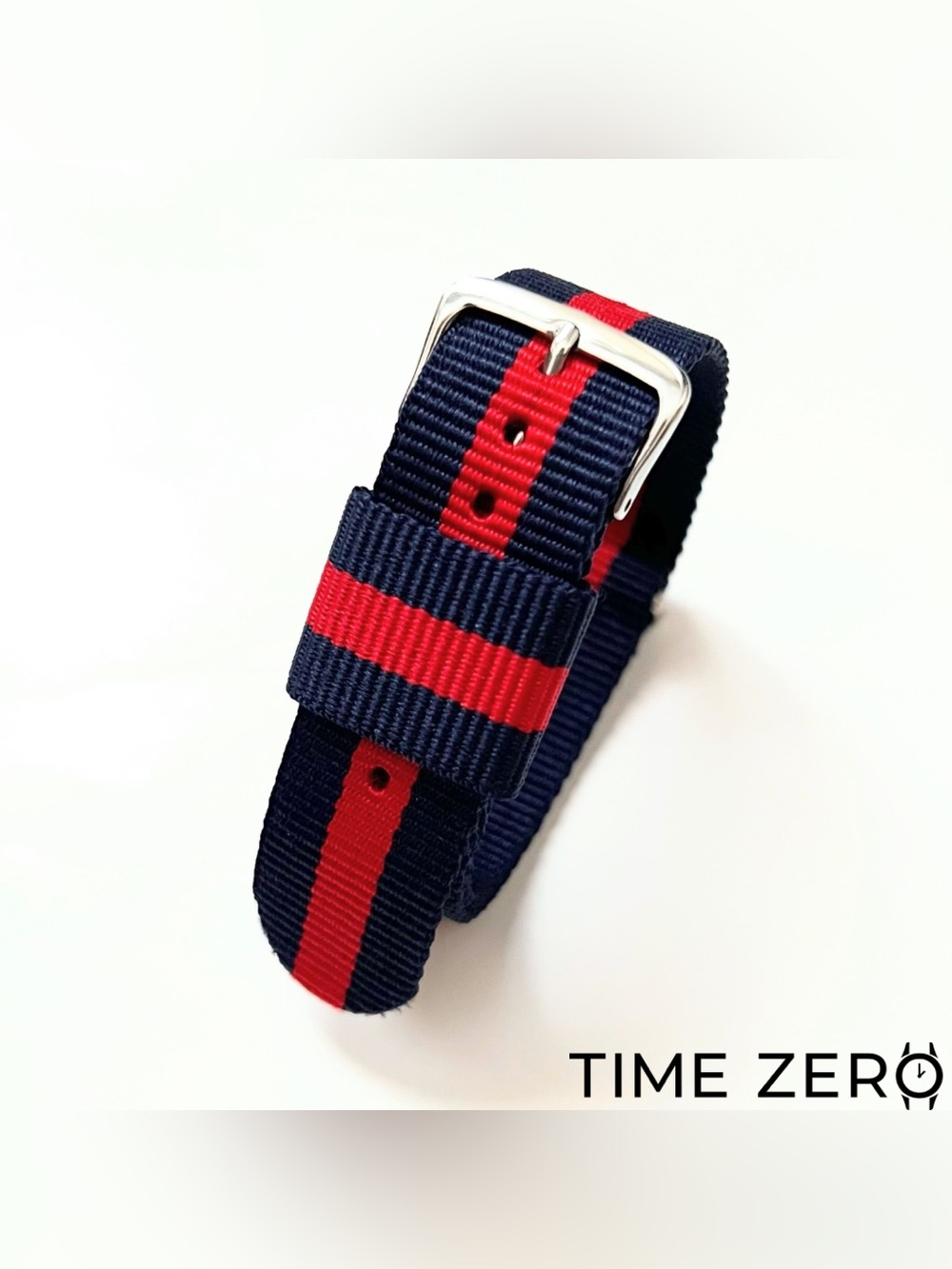 New Blue/Red Ribbed Nylon NATO Watch Strap (CLEARANCE)
